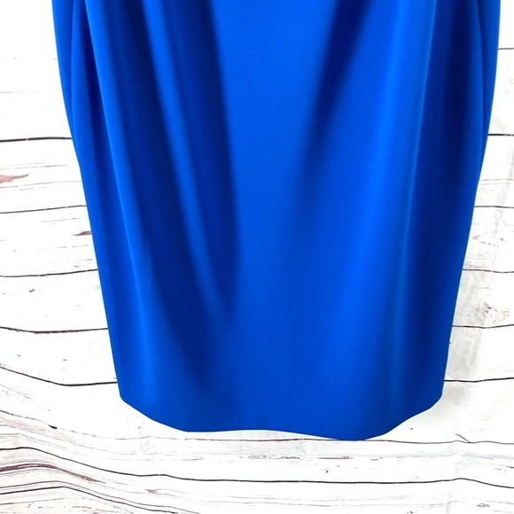Calvin Klein Dress Womens Plus Size 22W Sheath Flutter Sleeves  Blue - Picture 3 of 10